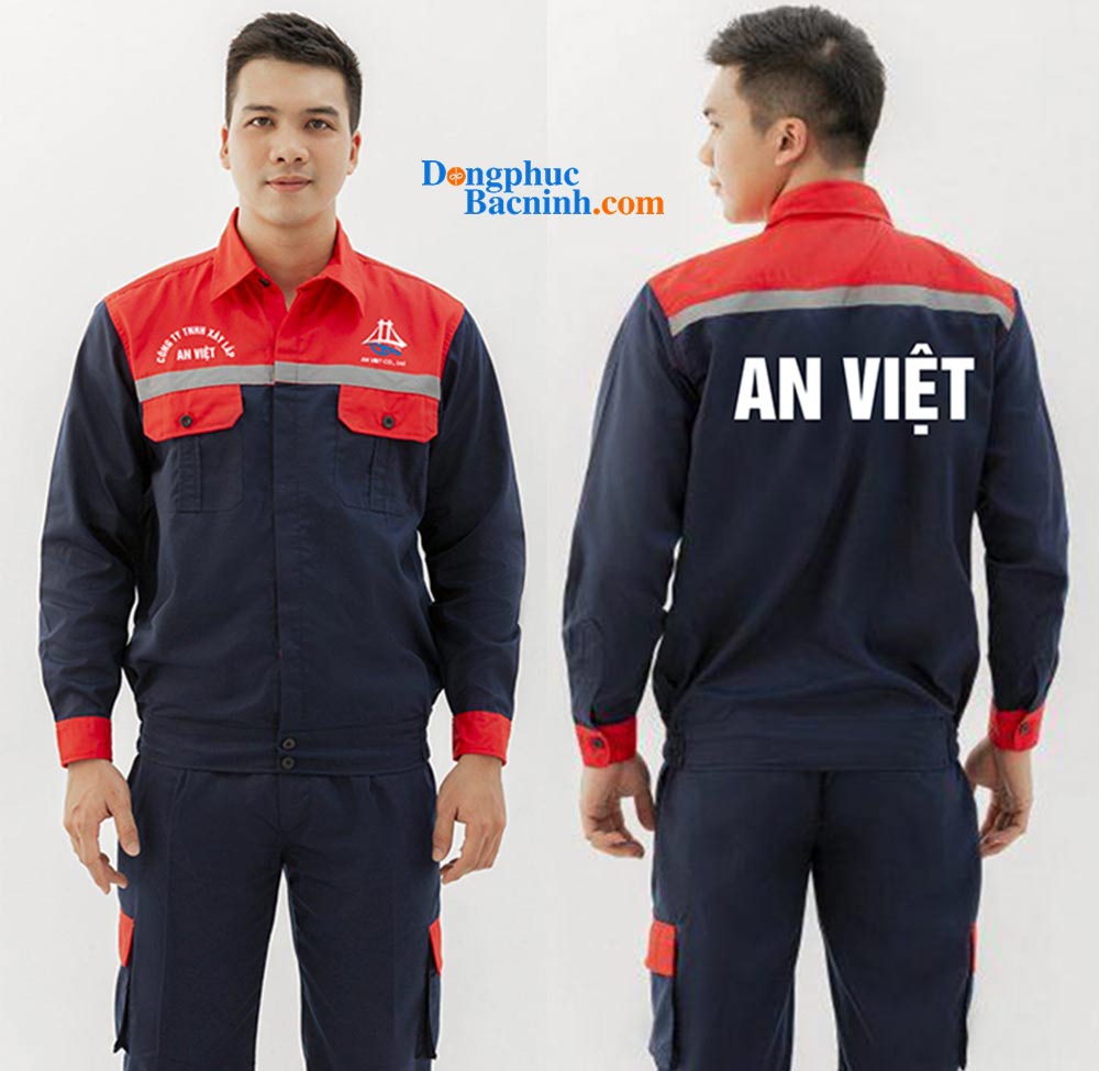 May và in đồng phục bảo hộ Công ty TNHH Xây lắp An Việt