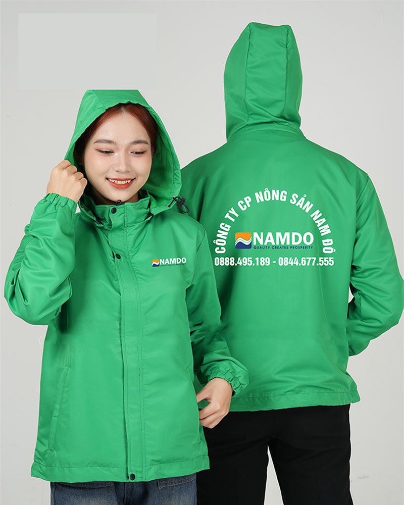 May và In áo gió đồng phục Công ty CP Nông sản Nam Đô