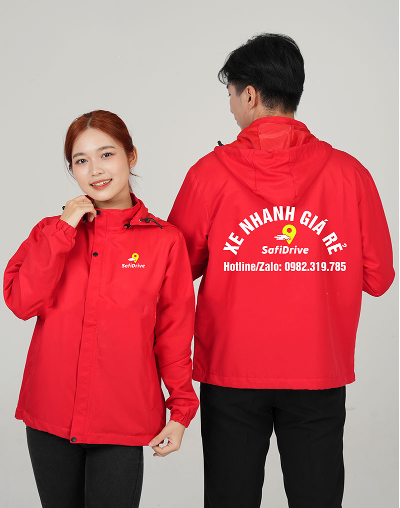 May và In Áo gió đồng phục Công ty Xe nhanh giá rẻ