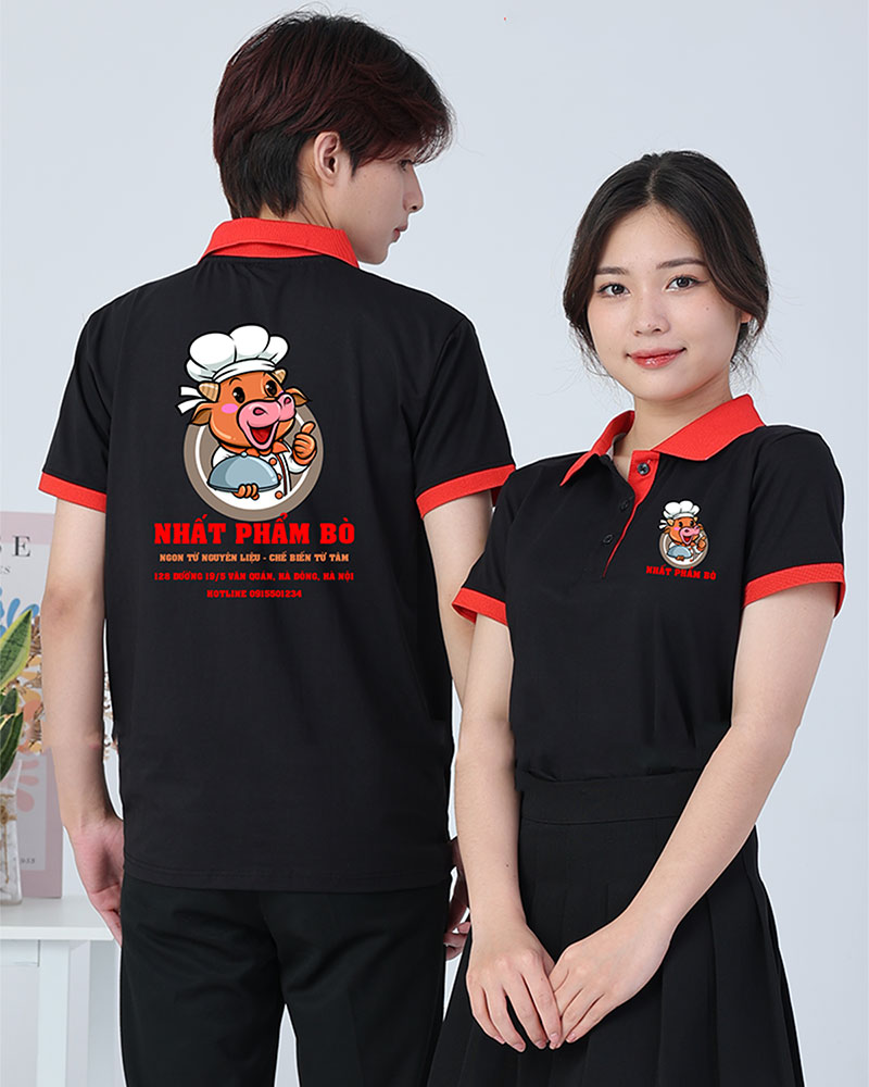 May và In Áo phông đồng phục Nhà hàng Nhất Phẩm Bò