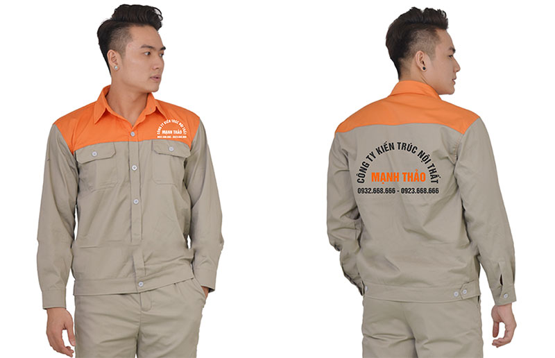 May và In Đồng phục bảo hộ lao động Công ty kiến trúc nội thất Mạnh Thảo