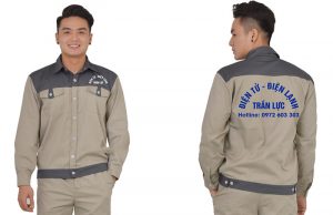 May và In Đồng phục bảo hộ lao động Điện tử - Điện lạnh Trần Lực