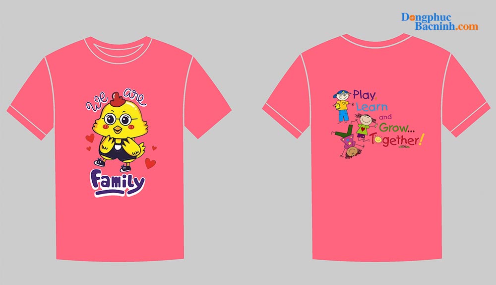 May áo Lớp We are family – Play Learn and Grow Together