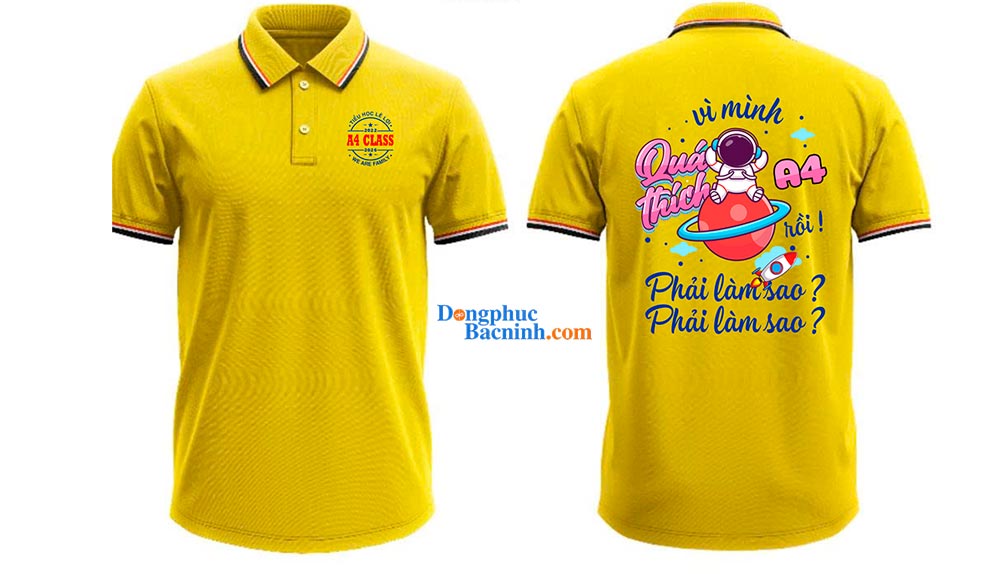 May và In áo Lớp A4 Trường Tiểu học Lê Lợi 2022-2026 – We are family