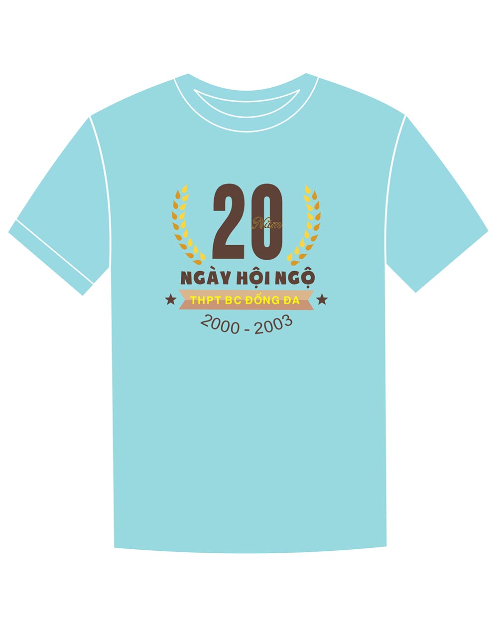 May và In áo Lớp A5 THPT BC Đống Đa 2000-2003 – 20 năm Ngày Hội ngộ