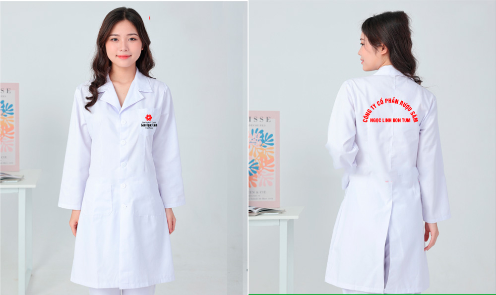 May và In đồng phục y tế Công ty Cổ phần rượu sâm Ngọc Linh Kon Tum