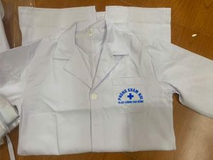 May và In đồng phục y tế Phòng khám Nhi TS.BS Lương Cao Đồng