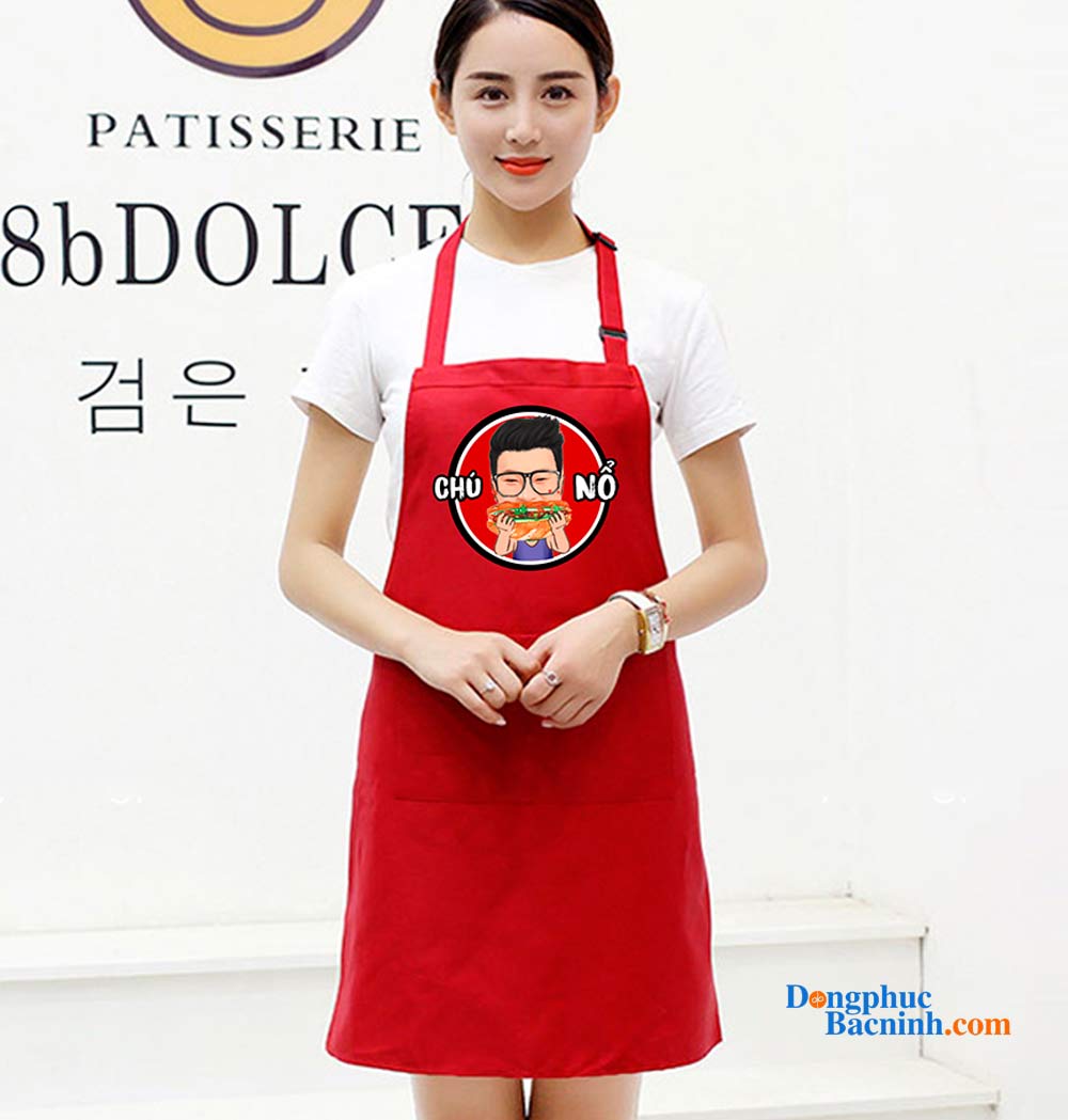 May và In tạp dề Quán Chú Nổ