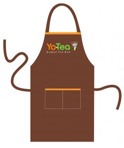May và In tạp dề Quán Yo-Tea Bubble – Tea – Bar