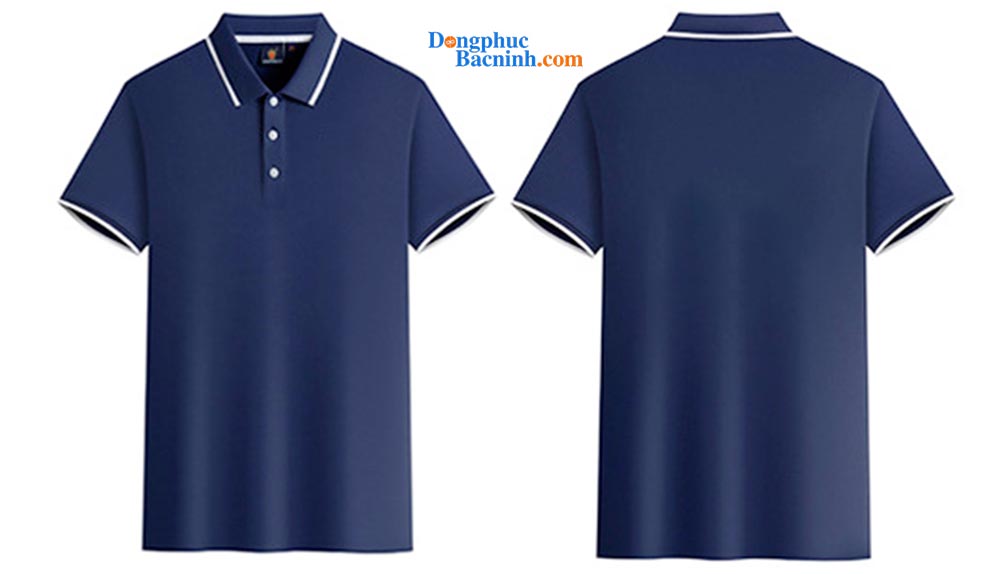 May áo polo đồng phục màu tím than