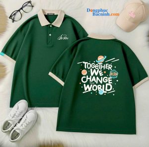 May và In áo Lớp A1 K60 Trường Láng Hạ - Together We change the world