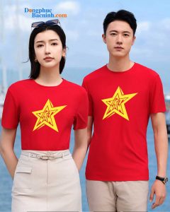 May và In áo cờ đỏ sao vàng cùng chữ Việt Nam cách điệu