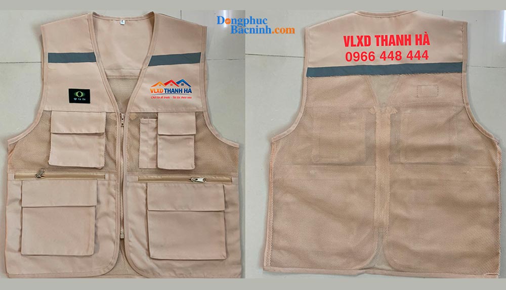 May và In áo gile Công ty VLXD Thanh Hà
