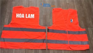 May và In áo gile đồng phục Công ty Hoa Lam màu cam