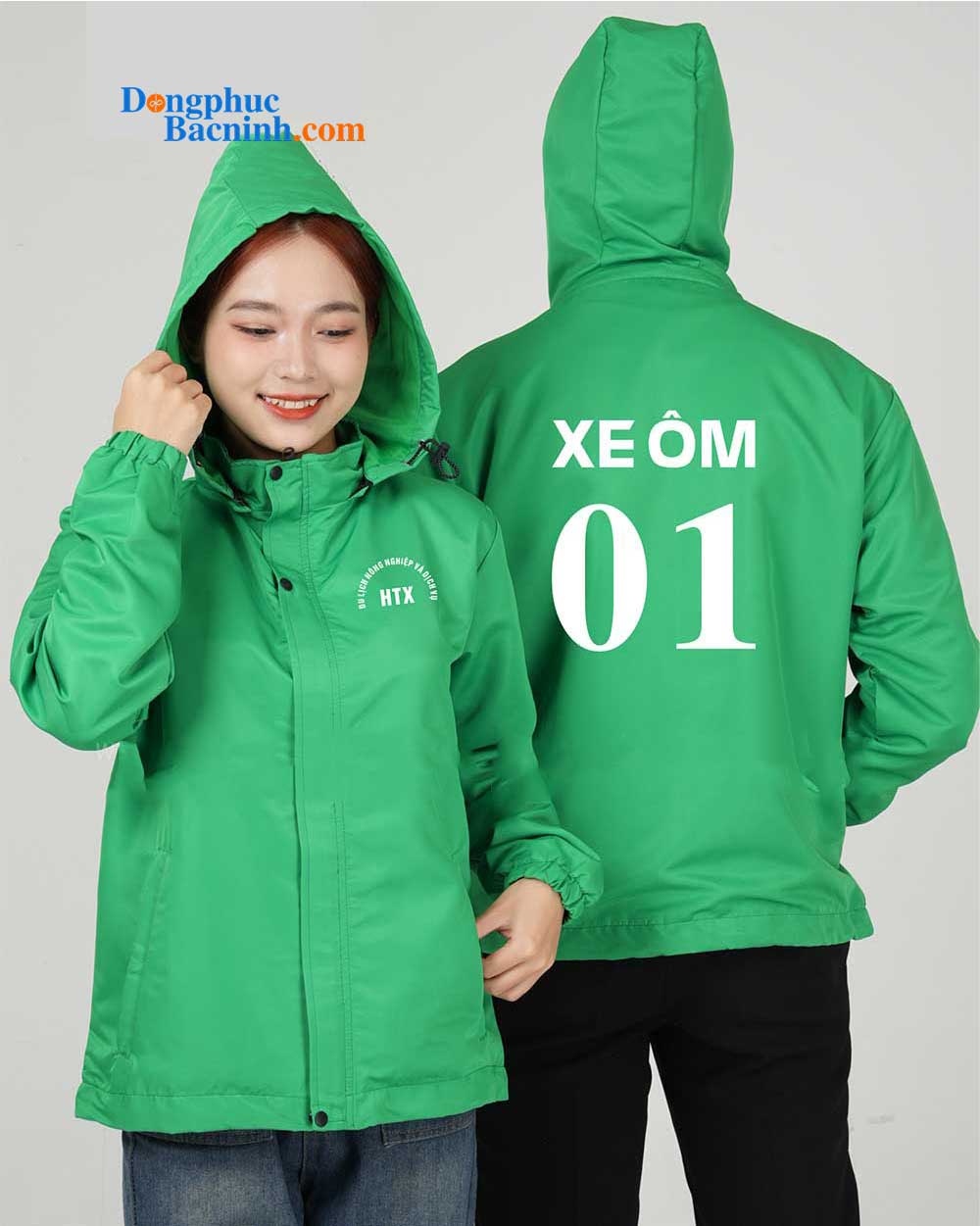 May và In áo gió HTX DU lịch nông nghiệp và dịch vụ - Xe ôm 01