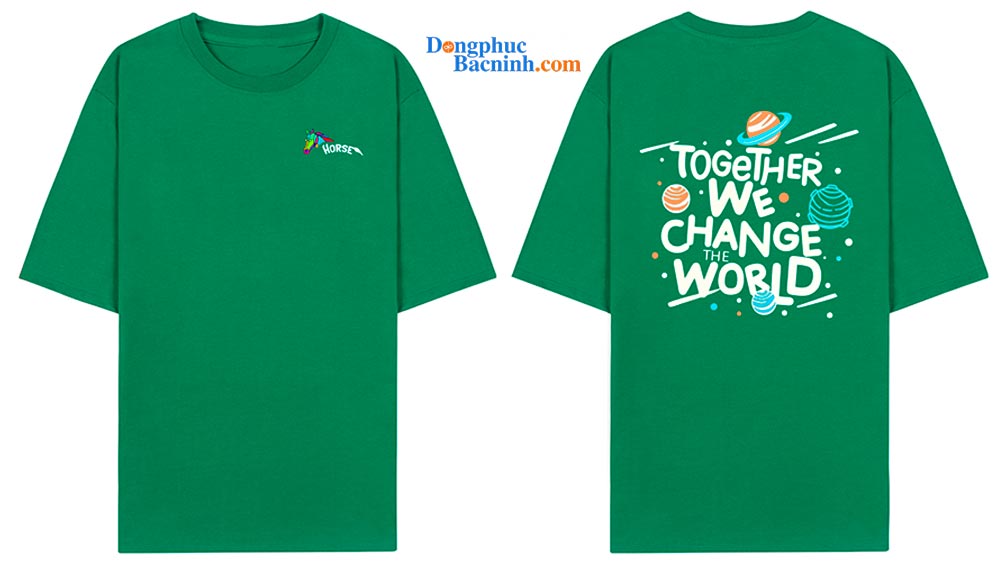 May và In áo phông đồng phục Horse - Together We change the World
